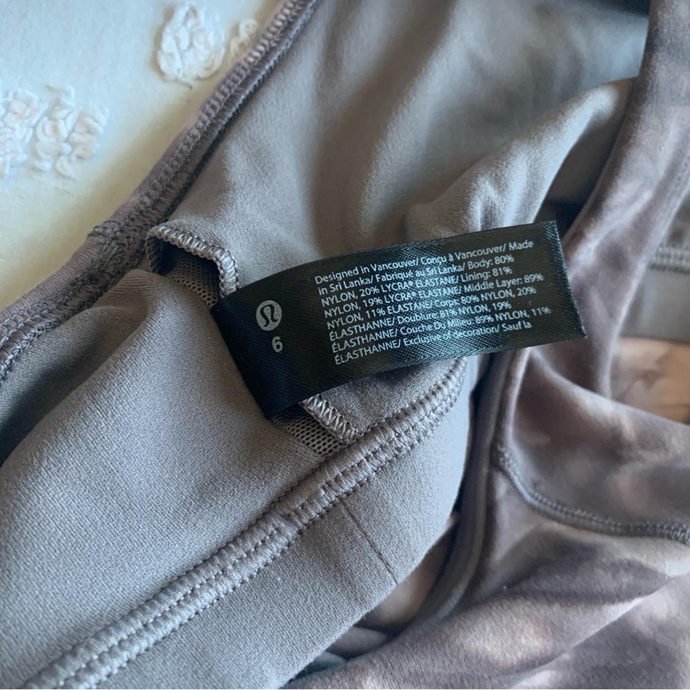 Women’s 6 LULULEMON Align Cropped Tank Diamond Dye Mink Bery Lunar Rock Shadow - Picture 4 of 6